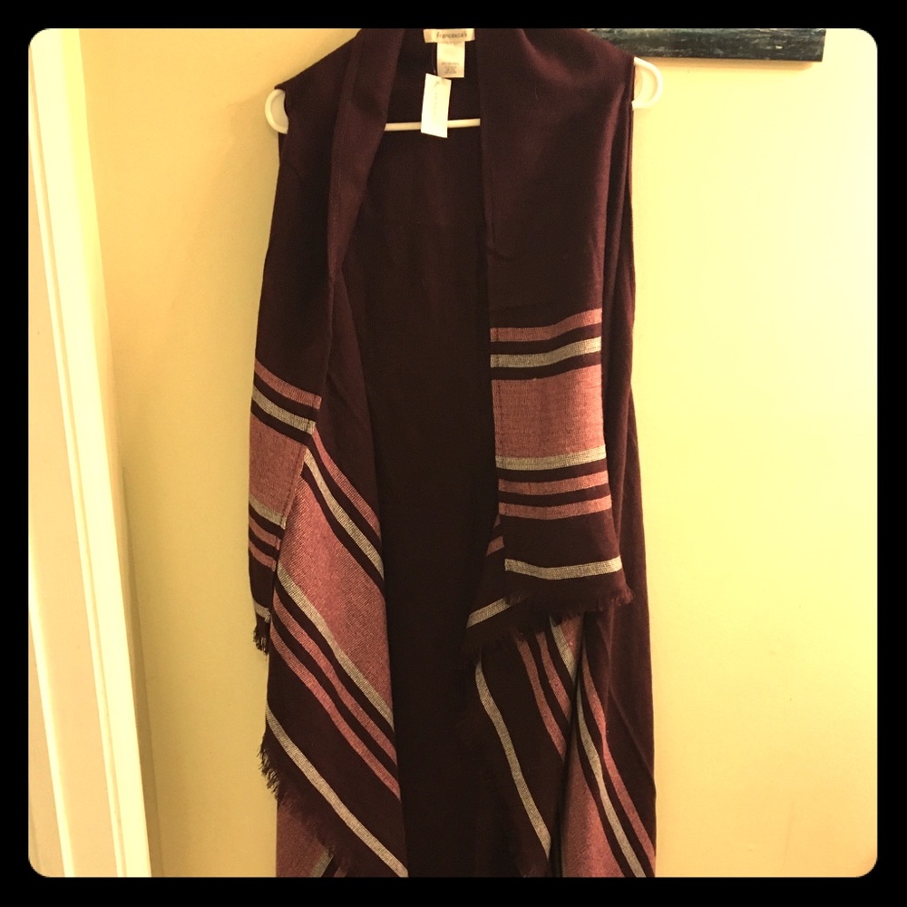 Multi colored duster vest